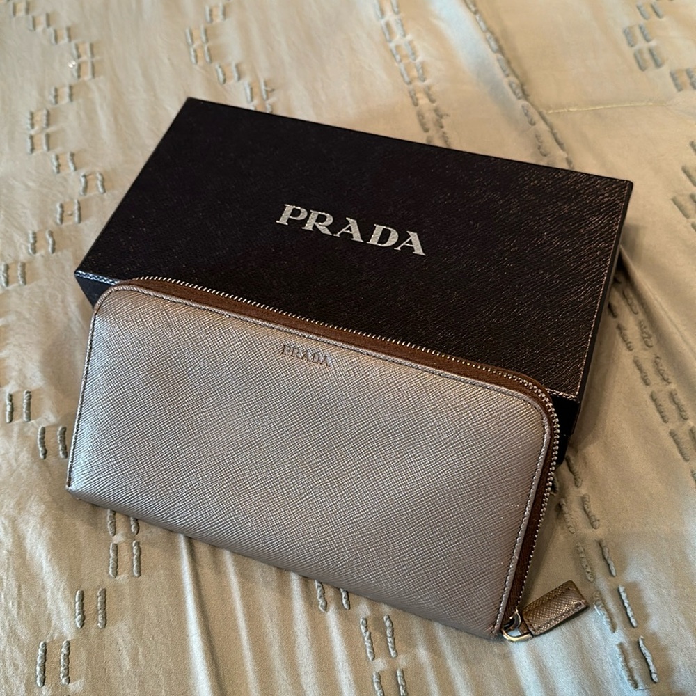 Prada zip around wallet, oversized